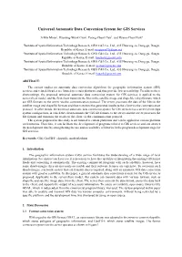 Universal Automatic Data Conversion System for GIS Services