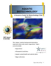 Aquatic Biotechnology