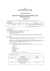 Balingian Hydrogeological and Geotechnical Studies (Ref No.Ser-2021-001)