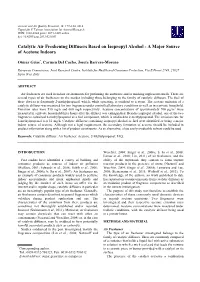 Catalytic Air Freshening Diffusers Based on Isopropyl Alcohol - a Major Source of Acetone Indoors