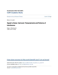 Harmonic Temperaments and Patterns of Interference