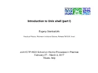 Introduction to Unix Shell (Part I)
