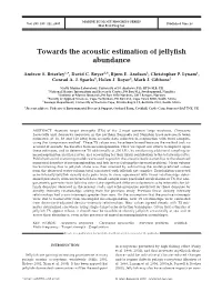 Towards the Acoustic Estimation of Jellyfish Abundance
