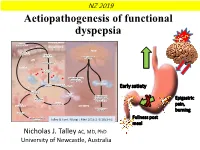 Aetiopathogenesis of Functional Dyspepsia