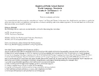 AP® Chinese Language and Culture: Syllabus 1 Syllabus 1058783V1