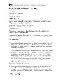Broadcasting Decision CRTC 2014-71
