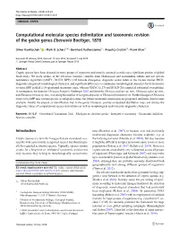 Computational Molecular Species Delimitation and Taxonomic Revision of the Gecko Genus Ebenavia Boettger, 1878