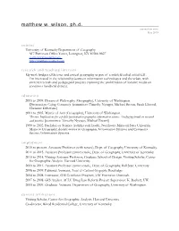 Matthew W. Wilson, Ph.D