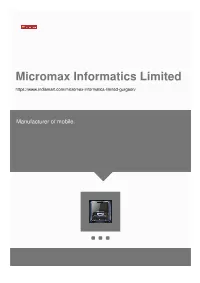 Micromax Informatics Limited