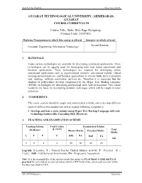 Static Web Page Designing Course Code: 3320703