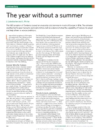The Year Without a Summer J