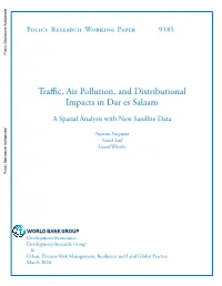 Traffic, Air Pollution, and Distributional Impacts in Dar Es Salaam