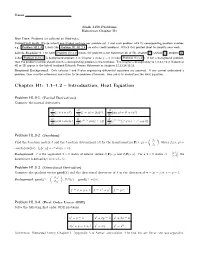Chapter H1: 1.1–1.2 – Introduction, Heat Equation