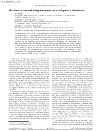 Microlens Arrays with Integrated Pores As a Multipattern Photomask