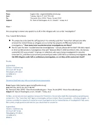 Records Concerning Executive Order 13769