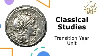 Classical Studies Transition Year Unit