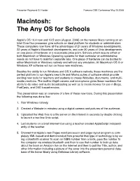 Macintosh: the Any OS for Schools