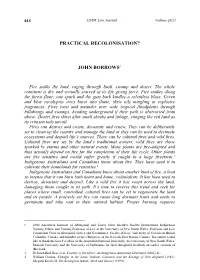 Practical Recolonisation? John Borrows