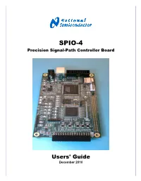 SPIO-4 Precision Signal-Path Controller Board User Guide
