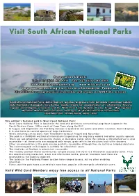 Accessibily Features Overview for West Coast National Park