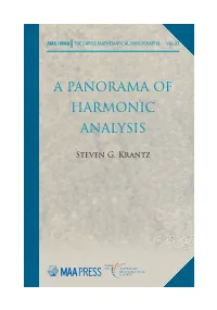 A Panorama of Harmonic Analysis