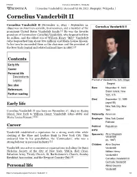 Cornelius Vanderbilt II - Wikipedia [ Cornelius Vanderbilt II
