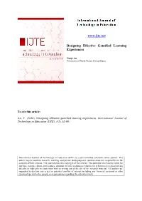 Designing Effective Gamified Learning Experiences