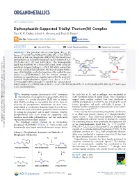 Diphosphazide-Supported Trialkyl Thorium(IV) Complex Tara K