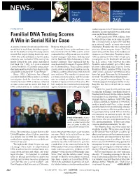 Familial DNA Testing Scores a Win in Serial Killer Case
