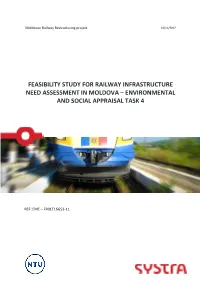 Feasibility Study for Railway Infrastructure Need Assessment in Moldova – Environmental and Social Appraisal Task 4