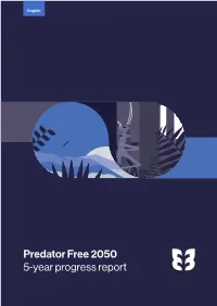 Predator Free 2050 5-Year Progress Report