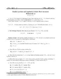 Dynkin Systems and Regularity of Finite Borel Measures Homework 10