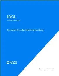 IDOL 12.3 Document Security Administration Guide