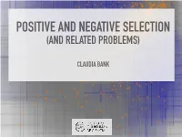 Lecture on Positive and Negative Selection