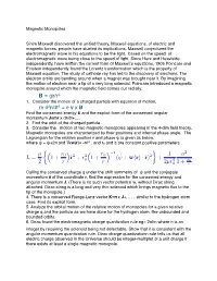 Magnetic Monopoles