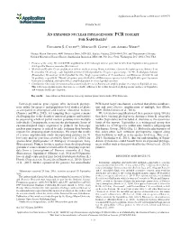 An Expanded Nuclear Phylogenomic PCR Toolkit for Sapindales1