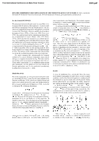 Dynamic/Thermodynamic Simulations of the North Polar Ice Cap of Mars