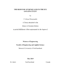 THE RESPONSE of DENSE SAND to the ICE GOUGING EVENT By