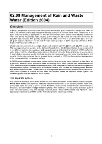02.09 Management of Rain and Waste Water