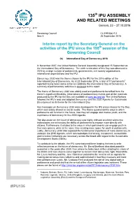 135 Ipu Assembly and Related Meetings
