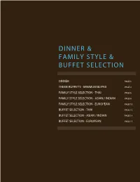 5.Set Dinner and Family Style and Buffet Selection 100512