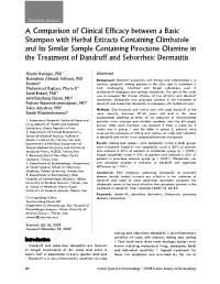 A Comparison of Clinical Efficacy Between a Basic Shampoo With