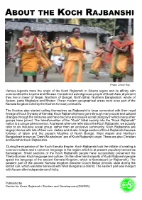 About the Koch Rajbanshi