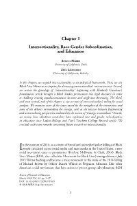 Chapter 1 Intersectionality, Race-Gender Subordination, and Education