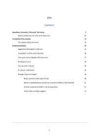 CONTENTS Eyewitness Accounts / Personal Testimony 2 Letters