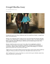 Cowgirl Martha Josey