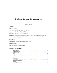 Igraph’ Documentation of August 16, 2008