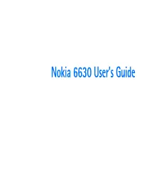 Nokia 6630 User's Guide