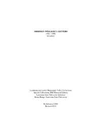 SHERMAN (WILLIAM T.) LETTERS (Mss
