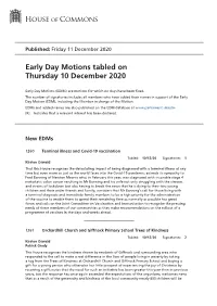 View Early Day Motions PDF File 0.12 MB